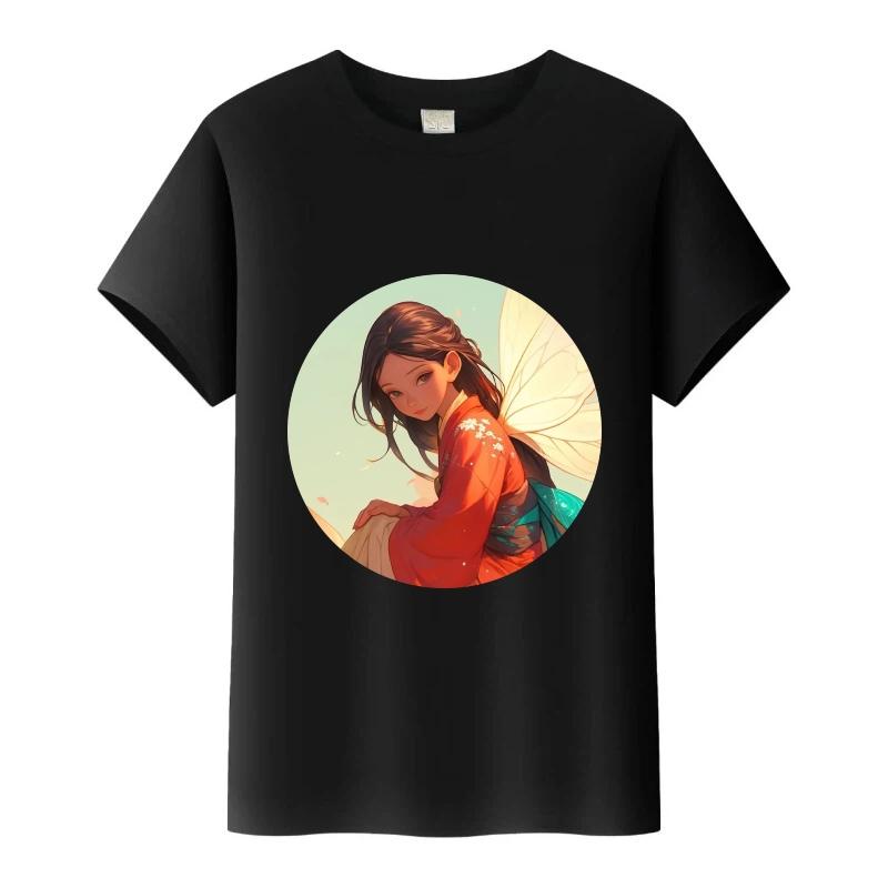 Cute anime fairy girl T-shirt S