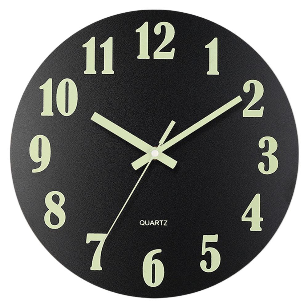 Wood Grain Luminous Wall Clock Fashion Quartz Wall Clock Silent Digital Clock  Wall Decor