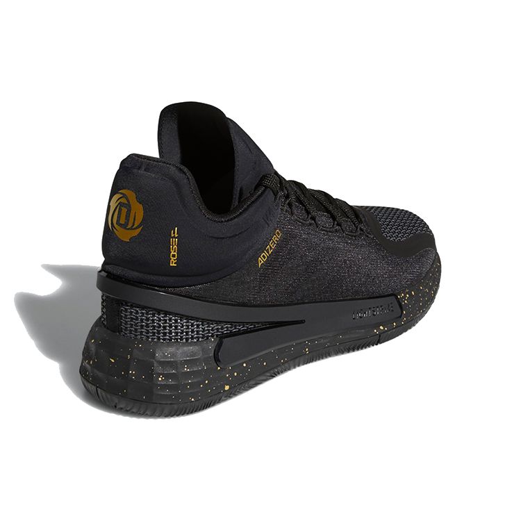Adidas D Rose 11 Black Gold Metallic Unisex Sneakers Core-Black Grey-Six FZ1544