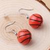 Creativity Resin Earrings With Basketball Design For Casual Or Party Wear