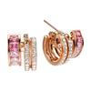 Swarovski Connexus Large Circle Hollow Ring Design Cubic Zirconia Earrings Unisex Earrings Gold Pink 5741333