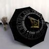 Masonic Square and Compasses Umbrella, Portable 3-Fold Umbrella for Men & Women,Ha