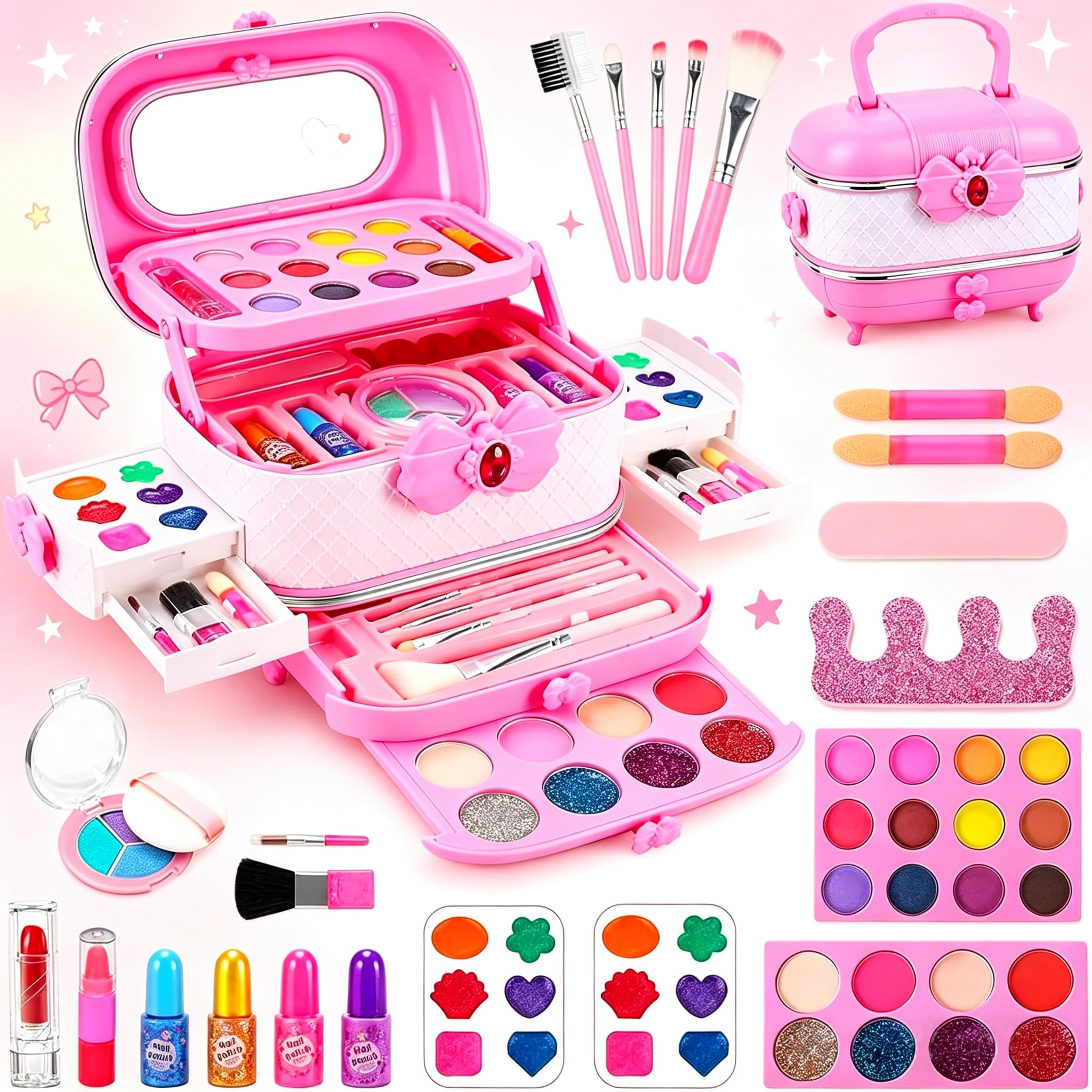 Kabeila Makeup Set Toy for Girls, Kids Makeup Set, Children s Makeup, Elementary School Students, Cosmetic Set, Children s Makeup Toy, Makeup,