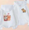 Funny Kids Capybara Zip Up Hoodie Children's Hoodie Zipper Children Capibara Sweatshirt Manga Clothes Kid Girl Boy Top Hoody