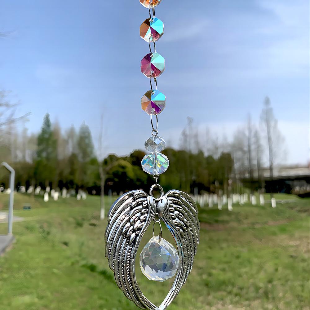 Angel Wings Crystal Ball Sun Catcher Pendant
