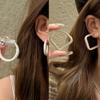 Vintage Yadan style autumn and winter Maillard drop glaze square earrings women's fashion earrings circle earrings show face small stud earrings