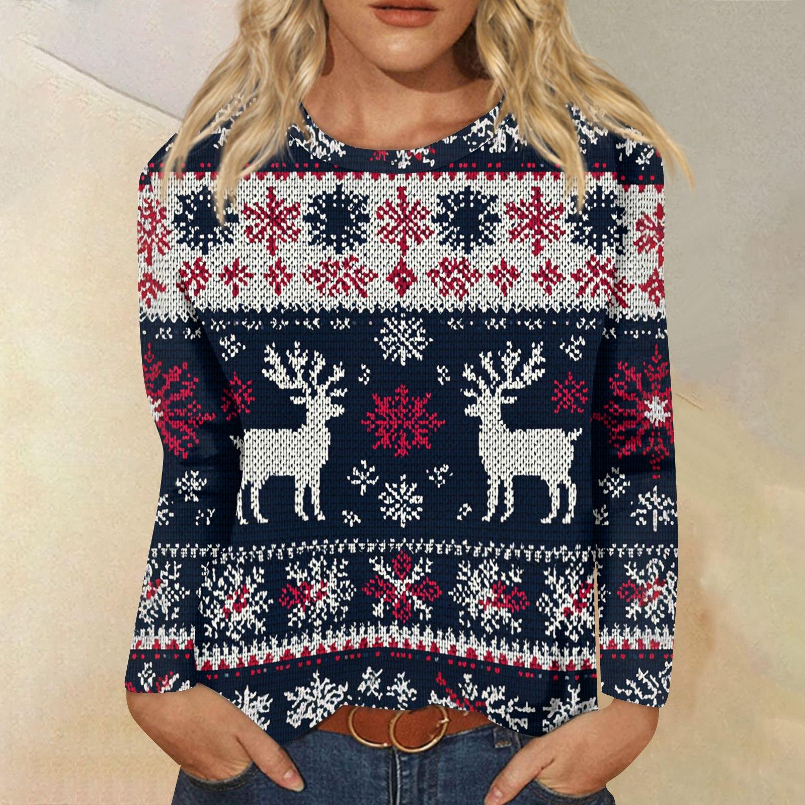 

Женская модная повседневная кофта с длинным рукавом и принтом, с круглым вырезом L