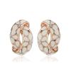 24 Kt Gold Plated Earrings With Green Coloured Flower Print For Women
