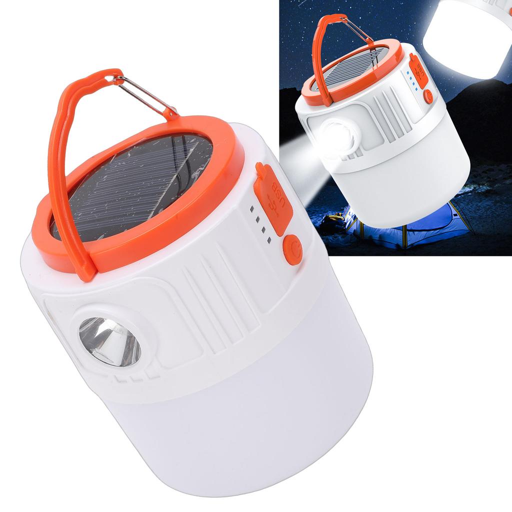 Solar Camping Light with Remote Control Portable LED Lamp for Emergency Outdoor Activities USB Rechargeable