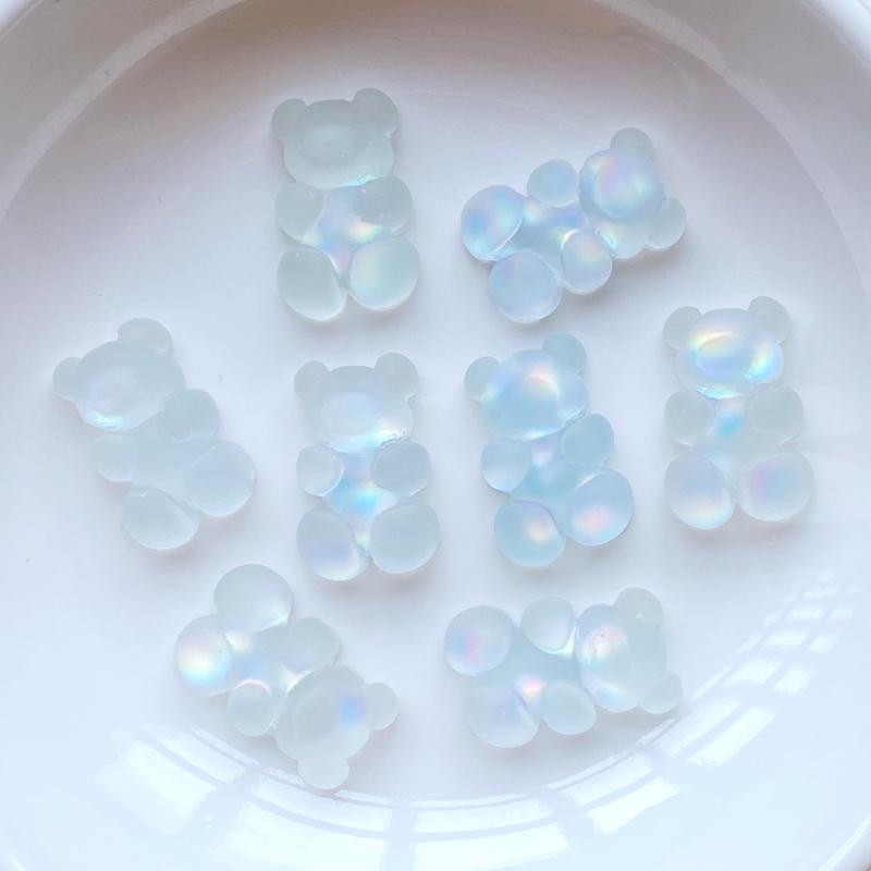 

20Pcs New Cute Resin Mini Laser Bear Flat back Cabochons Scrapbooking DIY Jewelry Craft Decoration Accessories