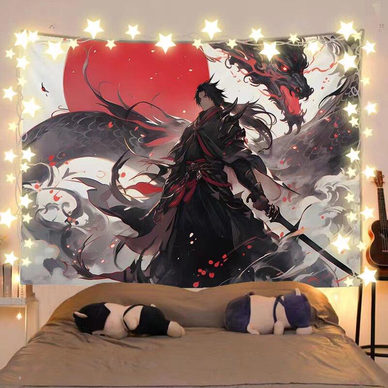 

Новый настенный гобелен в китайском стиле для спальни, изголовья кровати, настенный декор 74x94cm(29x37in)