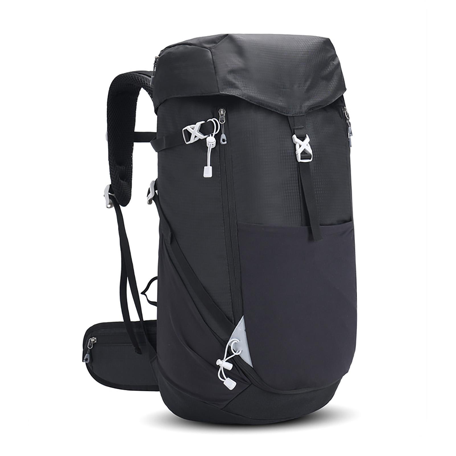 

50L Camping Bag Oxford Cloth High Capacity Mountaineering Backpack for Outdoor Hiking Black чёрный