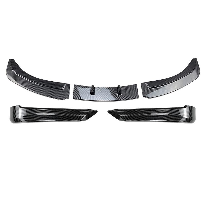 For BMW 3 Series E90 2005-2008 320i 325i MP Style High Quality ABS Car Front Lip Spoiler Body Kit Glossy Black Carbon Fiber Look