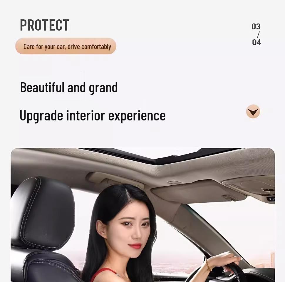 Compact Car Armrest Protective Pad & Tissue Box