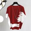 T-shirt a Maniche Corte da Donna Estiva Larga Top da Donna Taglia Forte Maglione Base in Maglia