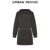 UR Women's Hooded Casual Embroidered Patchwork Dress