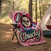 1pc Chucky3 Theme Blanket - Digital Print, Polyester, Cozy for All Seasons, Perfect for Outdoor, Camping, and Travel
