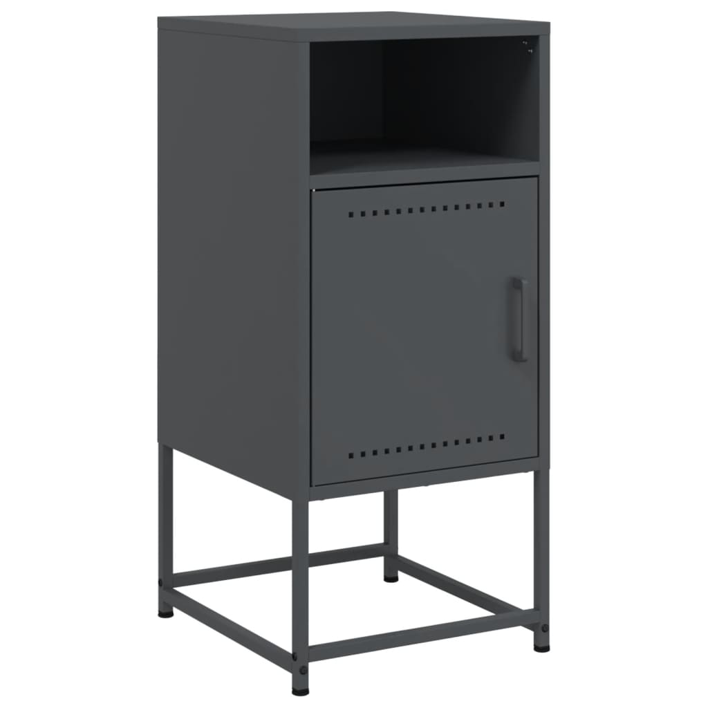 Nightstands 2 pcs Anthracite 36 x 39 x 78 cm Steel