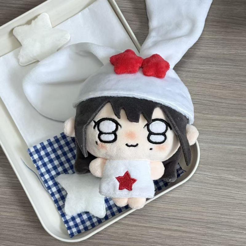 IVE Kpop Plush Doll 10cm Handmade Chibi Cotton Dolls Star Pajama Sleep Hat Mini Stuffed Keychain Pendant Cute Idol Merch Collectible Gift for IVE Fans
