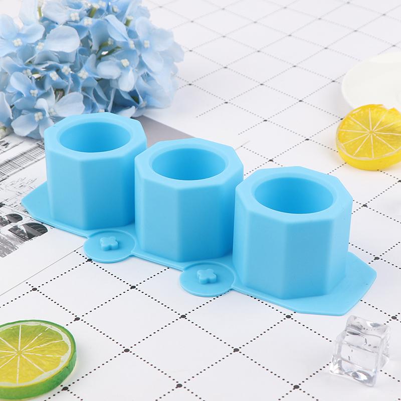 

3 отверстия круглый бетонный цветочный горшок ваза плесень DIY ароматерапия свечи украшения