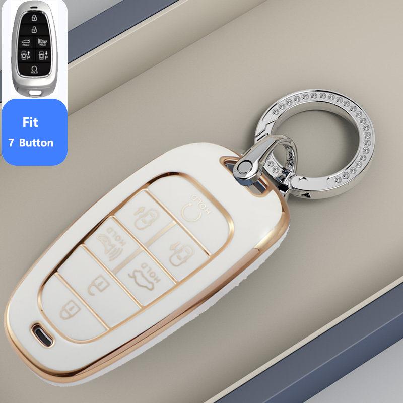 Fashion Tpu 7 Buttons For Hyundai Sonata Nexo Dn8 Santa Fe Tm Tucson Nx4 Staria Ioniq Remote Key Fob Case Cover Fob Accessories