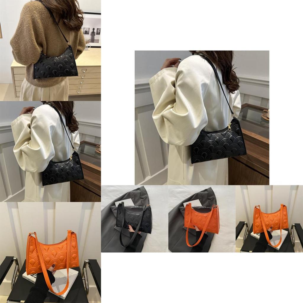Stylish Versatile Crescent Bag Soft Pu Material With Convenient Zipper Closure For Everyday Fashion