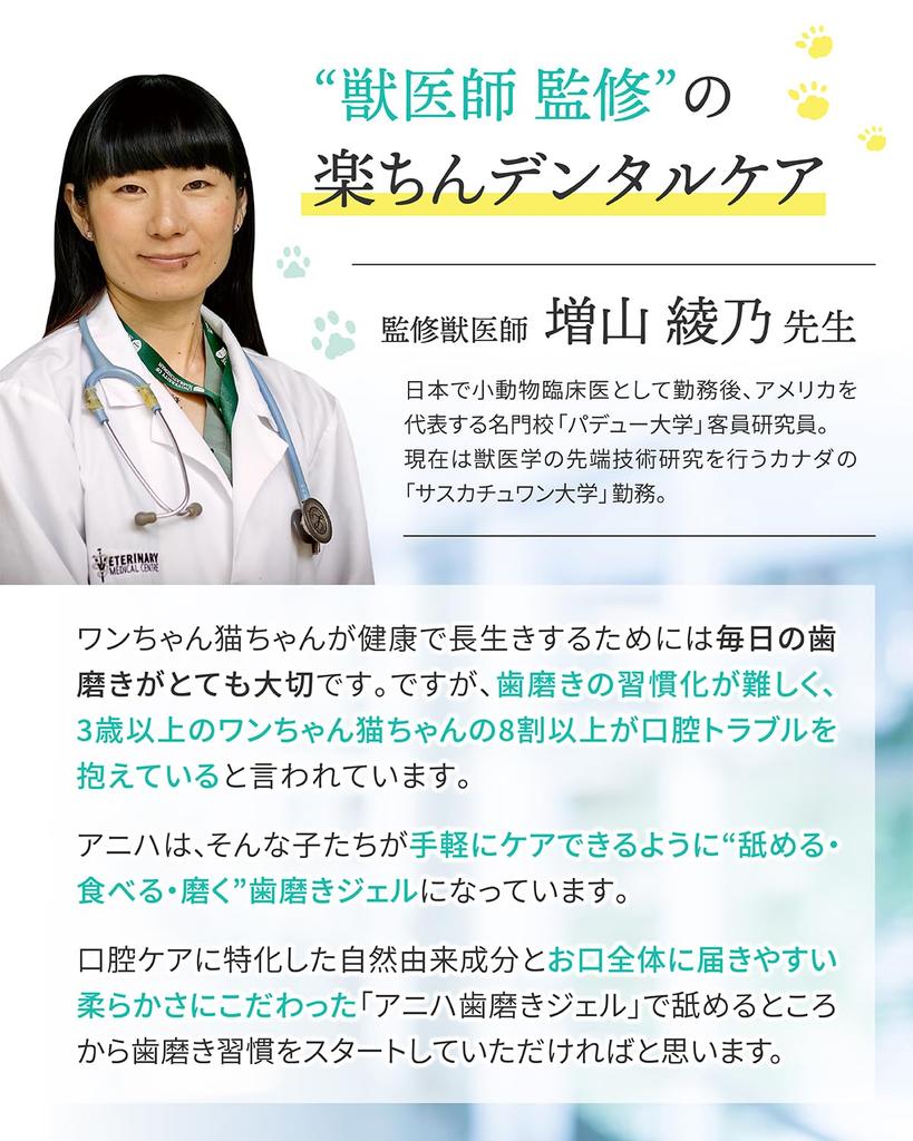 Aniha Dog (Cat) Toothpaste Gel [Veterinarian-Supervised] Lick, Brush, Mix, Removes Plaque, Prevents Bad Breath, Dental Care, 30g