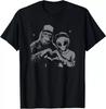 Bigfoot och Alien Sasquatch Kärlek Handtecken T-shirt Unisex T-shirt