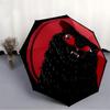 1 Stück Schwarze Katze Mond Automatisches Öffnen/Schließen Regenschirm Kompakter Faltregenschirm, Ganzjahres-Tragbarer Regenschirm für Damen/Herren F1124257