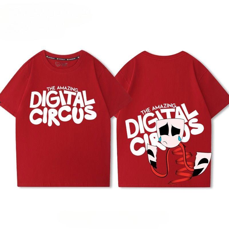 Magic Digital Circus Graphic Printing Pure Cotton Parent-child OutfitT-shirts Short Sleeves Luxury Outdoor Sports Brand Anime