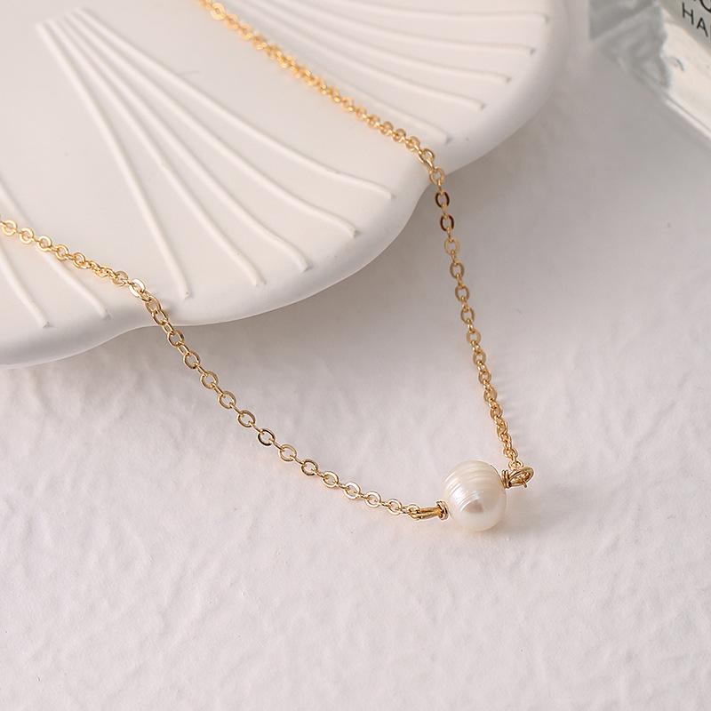 Necklace, Cold Wind Imitation Pearl Personality Temperament Pendant Necklace Female Collarbone Neck Chain