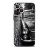 Black White Car Phone Case For iPhone 17 Air 16 Plus 13 15 14 12 11 Pro MAX 7 8 SE Soft TPU Shockproof Cover Funda