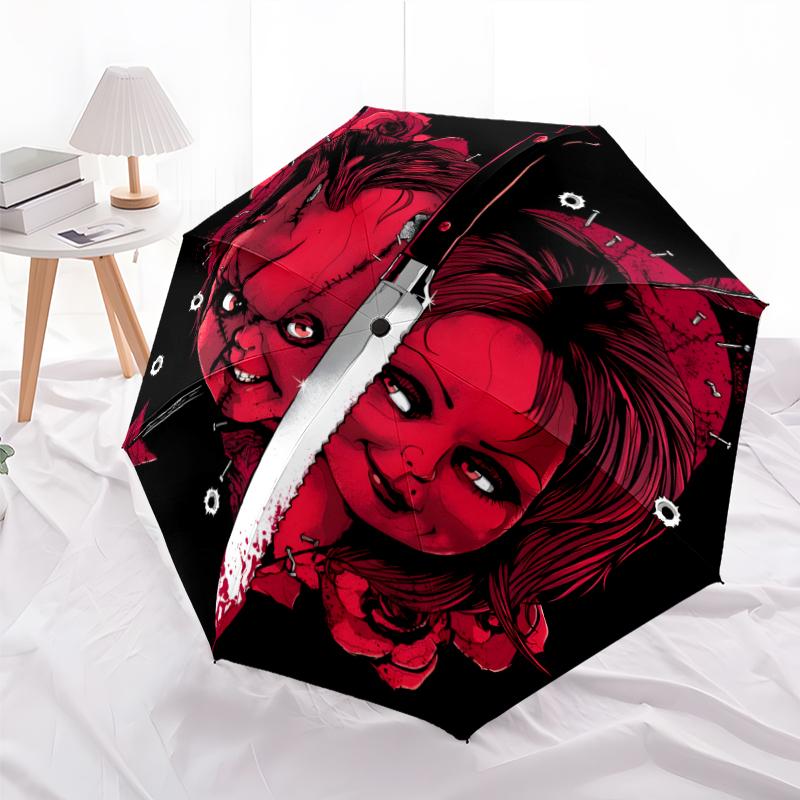 Chucky Fashionable Automatic Opening/Closing Folding Umbrella. Portable and Foldable, Ideal for Gift, Travel, and Daily Use.