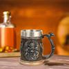 3D Viking Coffee Beer Mugs Personalized Original Stainless Steel Mug Warrior Beer Steins Medieval Tree Of Life Mark Vikinga Mugs
