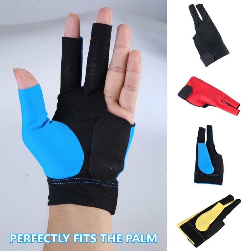 Nylon Three Finger Billiard Glove Snooker Left ,Table Tennis Glove for Enhances Grip and Stability for Cue Sports
