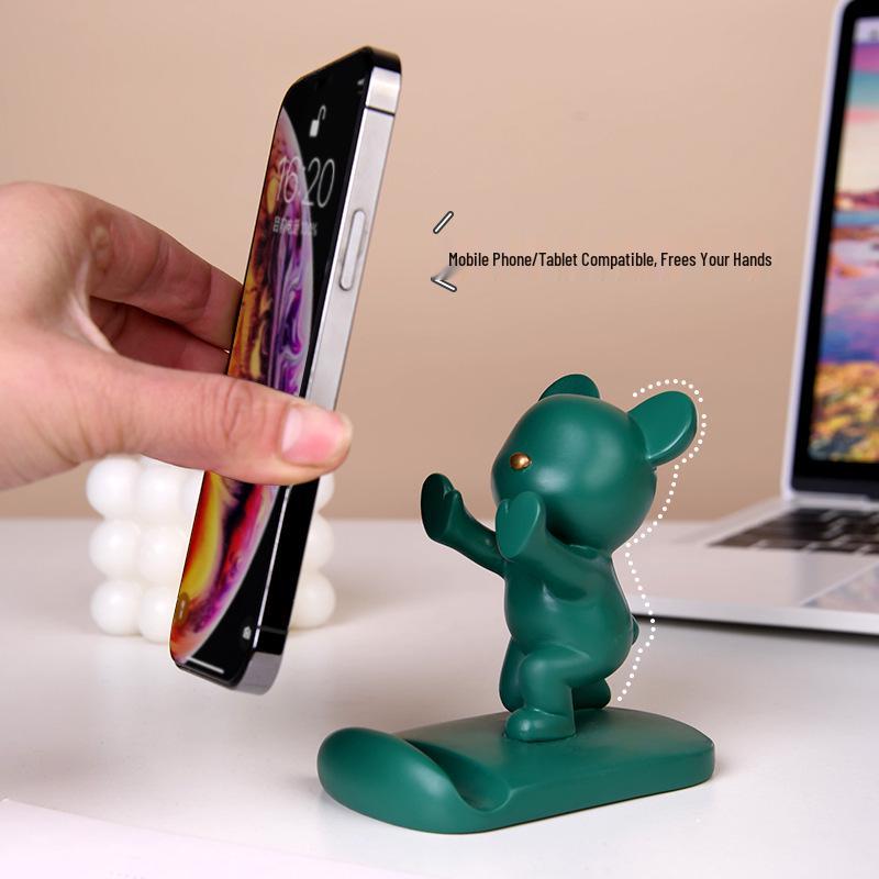 Cute Animal Phone & Tablet Stand: Bear, Frog & Rabbit Decoration for Home or Office