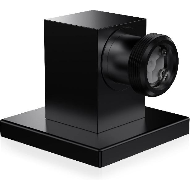 Wall Mounted Supply Elbow, Wall Elbow for Hand Shower, Solid Brass Square Wall Supply Elbow, Check Valve Included (Square, Matte Black)