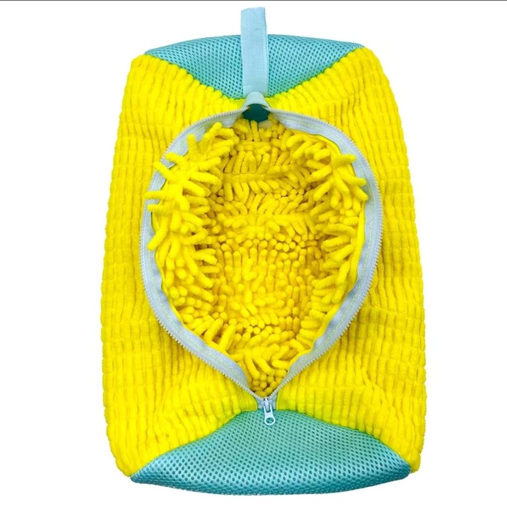 1pc Washing Shoes Bag Padded Net Laundry Shoes Protector Fluffy Fibers Polyester Sneaker Washing Friendly Laundry Bag Drying Bag