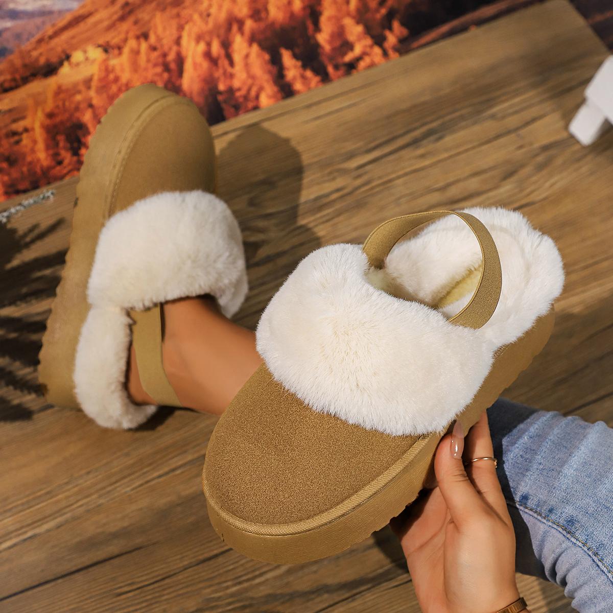 2024 Новые теплые ботинки женские зимние туфли на плоской подошве короткие плюшевые — фото 8
