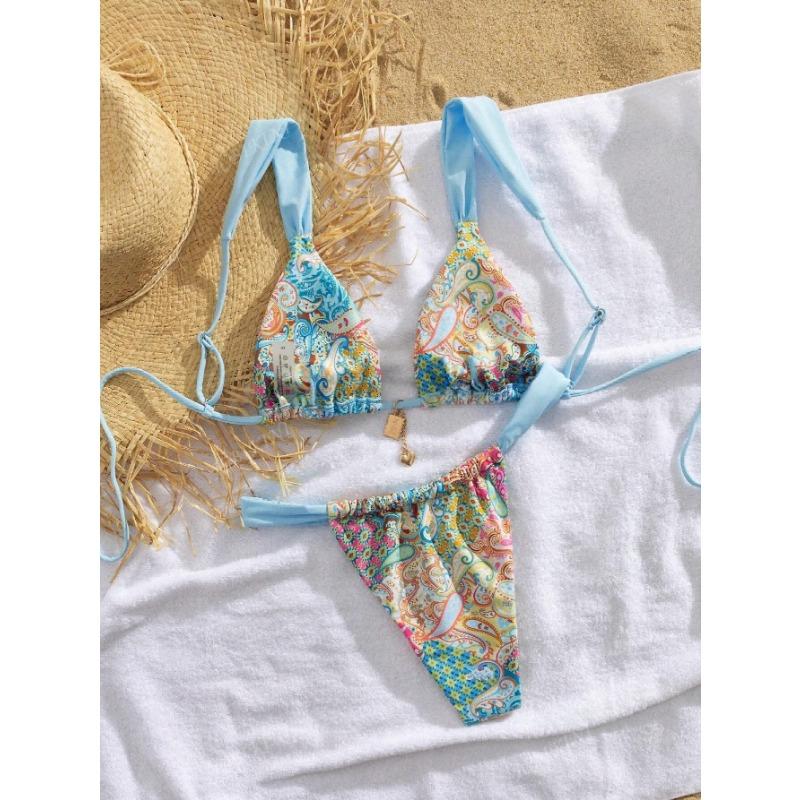 New Fashion Printed Swimsuit Seaside Sexy Split Swimsuit Bikini Bikini Women