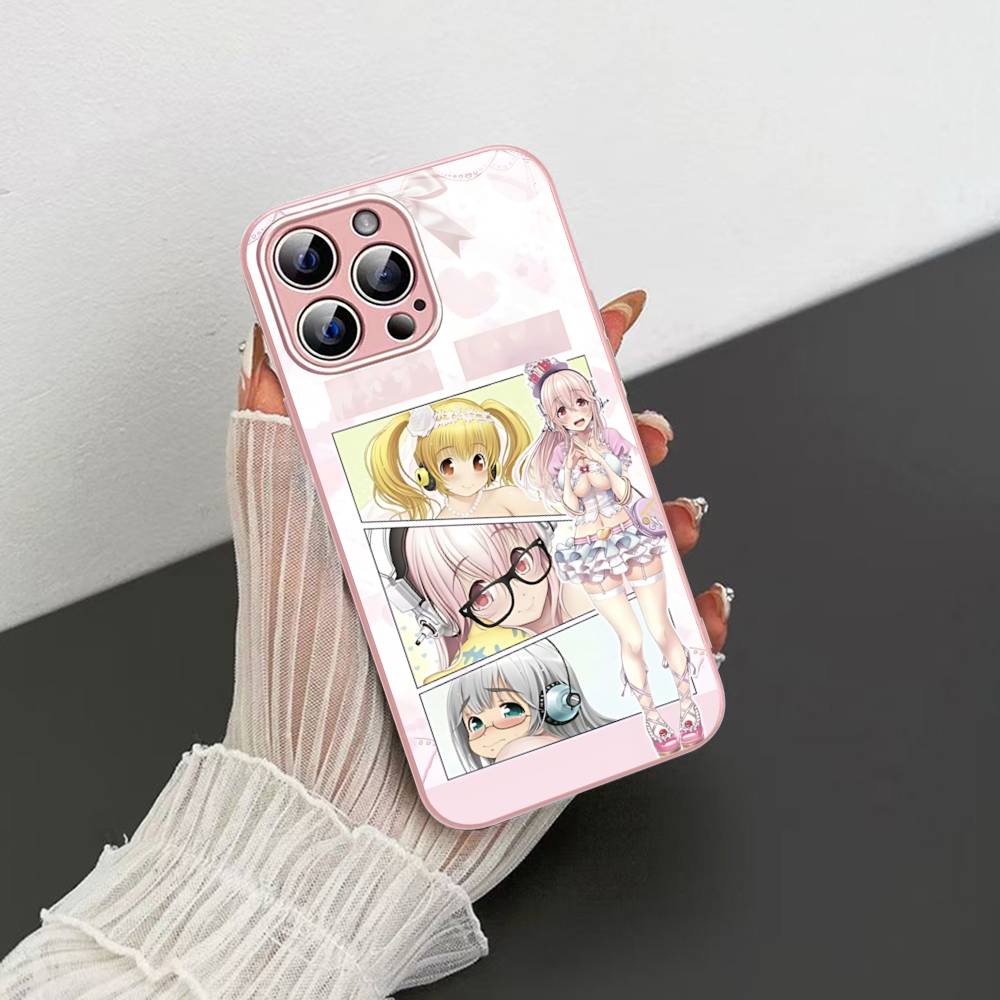 Classic Virtual Singer Super S-Sonico For IPhone 14 13 12 Mini 11 Pro XS Max X XR 14 Plus Tempered Glass Cover