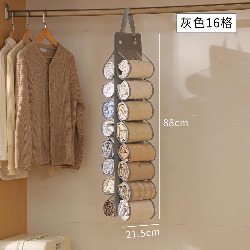 Hanging Sock Underwear Multi-layer Rolled Clothes Storage Bag Space Saving Wardrobe Closet Organizer for Scarf Tie Lingerie 2280₽