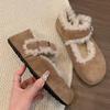 Fashion Flats Casual Women Warm Boots Winter New Suede Short Plush Shoes 2025 Trend Designer Shallow Walking Snow Boots Mujer Zapatos