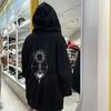 Women’s Casual Hoodie with Geometric Print Long Sleeve Pullover Relaxed Fit Drawstring Hood Comfortable Sweatshirt