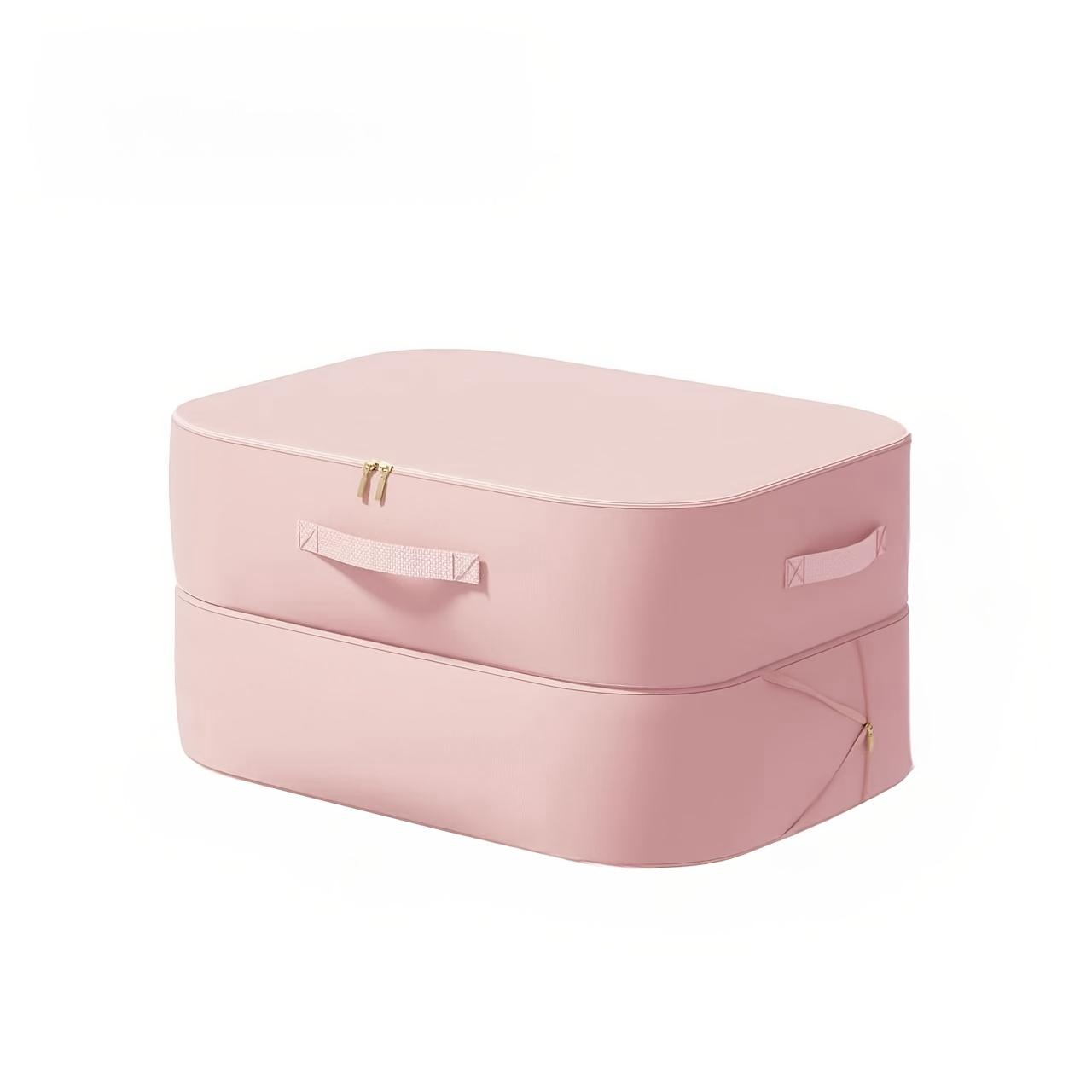 

1 шт. Компактный вакуумный компрессионный мешок для хранения | Усиленный нейлон, самокомпрессионный, для хранения одежды/постельных принадлежностей розовый