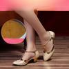 Women's Adult High-Heel Ballroom Dance Shoes with Soft Soles for Outdoor Use