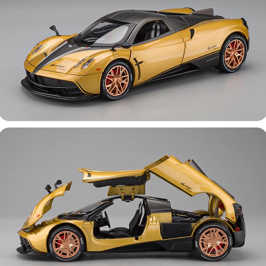 1/22 Scale Huayra Dinastia Supercar Diecast Car Model Toy,Pull Back Vehicle with Sound and Light for Kids Toddler Boys Girls Gift Collection
