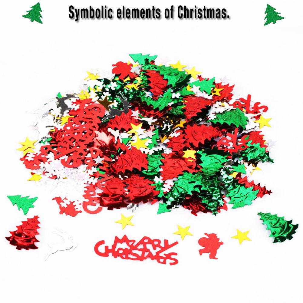 Christmas Symbolic Design Bright Confetti Party Table Decoration Set