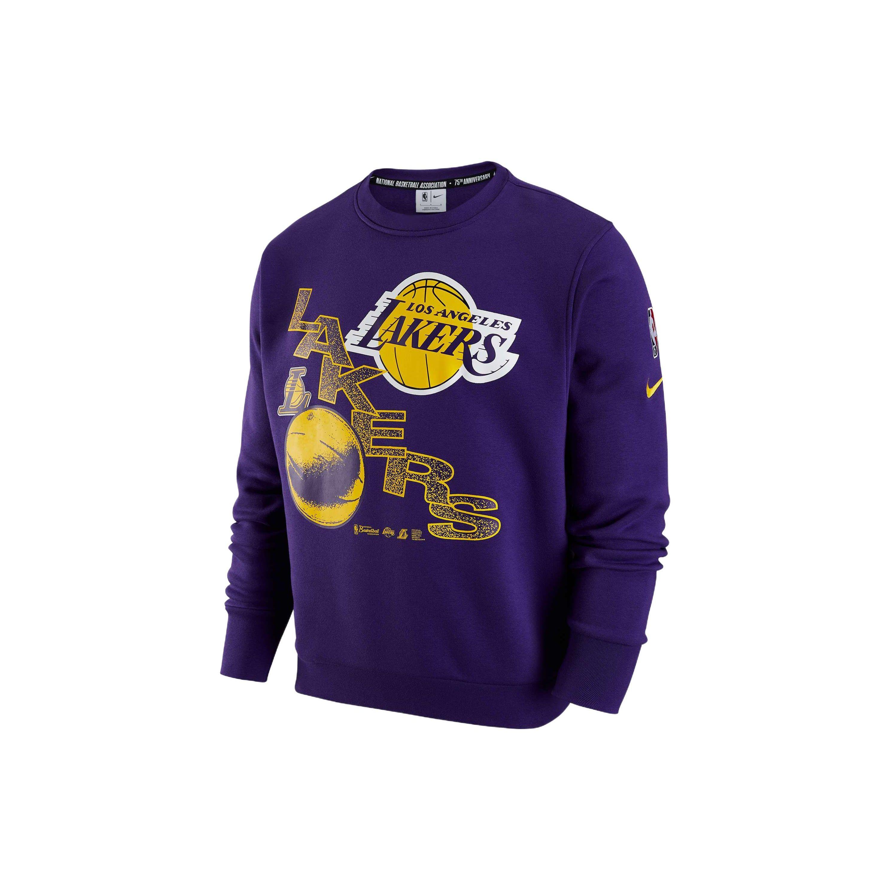 Nike NBA Los Angeles Lakers Courtside Fleece Sweatshirt DH9439-504 M