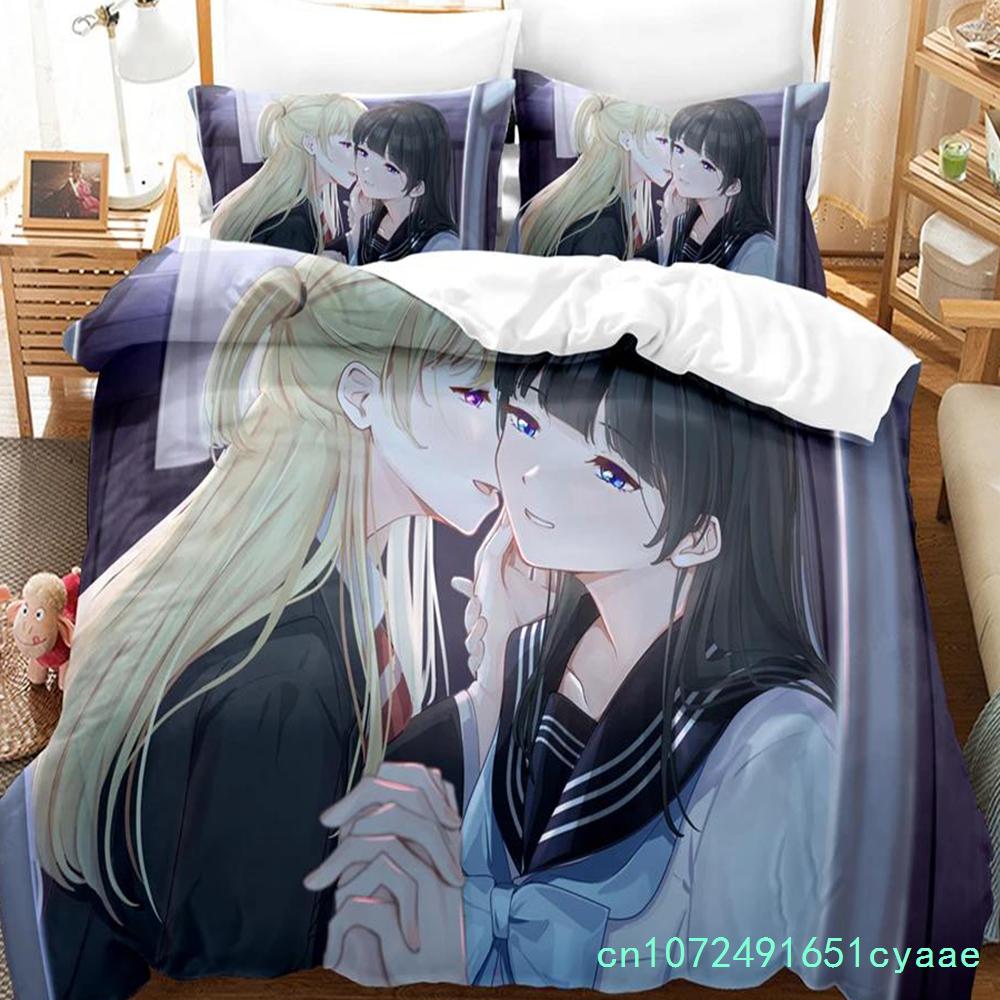 Set da letto Akebis in uniforme da marinaio stampato in 3D Anime Copripiumino Matrimoniale Singolo Completo Queen King Adulti Bambini Biancheria da letto Copripiumino